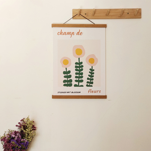Quadro Floreale Nordico Morandi in Legno da Appendere, Poster di Fiori Freschi, Arte Murale per Camere da Letto Femminili, Decorazione Casa - Product Image 2