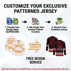Uniformes de hockey sur glace en gros avec impression à la demande, services OEM/ODM et personnalisation du logo et du nom de l'équipe HCKJ01-2606146-11 - Product Image 5