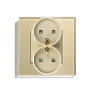 เต้ารับไฟฟ้าแบบฝรั่งเศส 86 ชนิด กระจกนิรภัย 16A 250V แบบสองขา สีดำ สำหรับใช้ในบ้าน - Product Image 3