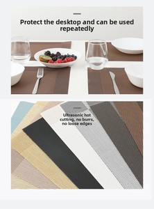 Set de table transfrontalier en <span class=keywords><strong>PVC</strong></span> Teslin écologique 30*<span class=keywords><strong>45</strong></span>, isolant, antidérapant, style nordique, personnalisable - Product Image 5