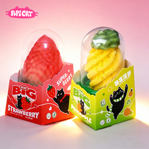 Helado PoPI CAT Combinación de Fresa y Piña, Sabor Tropical Refrescante, Postre Cremoso <span class=keywords><strong>para</strong></span> <span class=keywords><strong>Fiestas</strong></span> de Verano - Product Image 6
