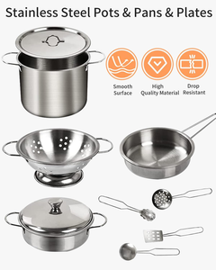 Ensemble de 26 accessoires de cuisine pour enfants, jouets de cuisine, <span class=keywords><strong>fruits</strong></span> <span class=keywords><strong>et</strong></span> <span class=keywords><strong>légumes</strong></span> à découper, ustensiles, accessoires, jeux de cuisine - Product Image 3
