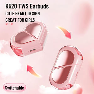 Audífonos Bluetooth TWS 5.4 K520 con Forma de Corazón, Giratorios, Creativos y Novedosos, Edición para Parejas Transformable - Product Image 6