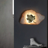 Lámpara de Pared LED de Cristal Natural de Lujo Posmoderna, para Sala de Estar, Dormitorio, Cabecera, Decorativa