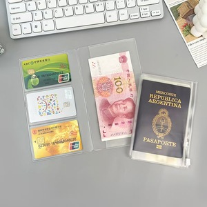 Du Lịch Thẻ Pouch với PVC Dây Kéo Túi phụ kiện cho hộ chiếu du khách máy tính xách tay kinh doanh cuốn sách tay áo - Product Image 4