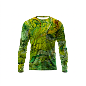 เสื้อกันแดด UPF 50+ ระบายอากาศได้ดี แขนยาว สำหรับผู้ชาย ผ้าตาข่าย ป้องกันรังสียูวี พร้อมโลโก้ เสื้อสำหรับตกปลา - Product Image 1