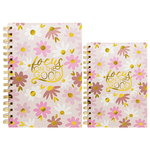 <span class=keywords><strong>Cuaderno</strong></span> de espiral floral Rosa A5 con papel floral de tapa dura Preppy Cute Planner Journal Regalos para estudiantes - Product Image 2