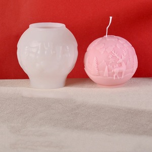 Christmas Relief Ball <b>Candle</b> <b>Mold</b> DIY Reindeer Tree Silicone <b>Mold</b> For Home Decor - Product Image 4