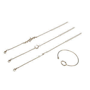 Ensemble bracelet éclair lune feuille plaqué or Offre Spéciale pour femme - Product Image 5