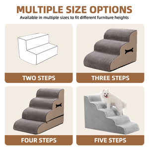 Benutzer definierte umwelt freundliche Luxus-Hunde treppe Memory Foam mit wasserdichter abnehmbarer Abdeckung Reise freundliches Haustier zubehör - Product Image 5