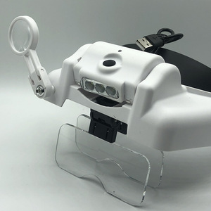 <span class=keywords><strong>Loupe</strong></span> à porter sur la tête, éclairée par LED, mains libres, grossissements multiples, rechargeable par USB - Product Image 5