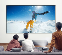 100 "16:9 écran à cadre fixe pour projecteur 4k Hd écran de projecteur électronique mural 1cm cadre Anti-lumière écran de projecteur