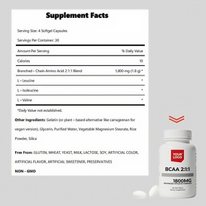 Marque privée Protéine pré-entraînement de qualité alimentaire Eaa Mélange d'électrolytes sur monohydrate avec de la créatine Bcaa Softgels pour la santé - Product Image 2