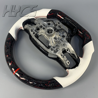 Volant sport en fibre de carbone forgée avec papier doré rouge personnalisé pour Ford Mustang S650 GT GT350 GT500 Shelby 2024-2026