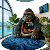 Canapé-lit de cinéma maison en forme d'animal gorille géant, unique, rembourré, insonorisé, fauteuil lounge intégré, pod de jeu multimédia