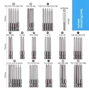 Tournevis électrique TGS, perceuse manuelle automatique, tête de perceuse, jeu de 50 pièces et 36 pièces - Product Image 4