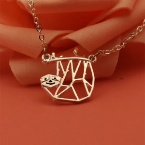 Collier pendentif mignon paresseux, bijoux animaliers tendance pour femme, charmante amulette paresseux, pendentif animal de compagnie, cadeau adorable pour elle - Product Image 2