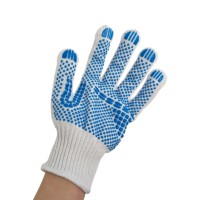Guantes de Algodón de Calibre 10 con Palma Recubierta de Puntos, Resistentes al Desgaste, para Automoción