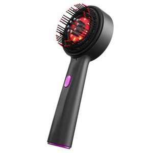 Brosse de massage du cuir chevelu compacte en plastique écologique personnalisée pour femmes, applicateur d'huile capillaire électrique multifonction personnalisé - Product Image 1
