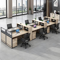 BGZ-207X Bureaux de personnel Postes de travail pour employés Cubicles de bureau modernes et élégants avec cloisons Chaise de bureau financière