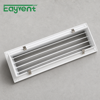 Grille de ventilation simple en aluminium thermolaqué, à lamelles monocouche, pour l'admission et la sortie d'air, pour système CVC, grille de plafond