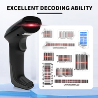 Lector de Códigos de Barras 1D y 2D con Escaneo CMOS Serie JR-710, Escáner de Códigos QR USB Inalámbrico y con Cable para Uso en Inventario
