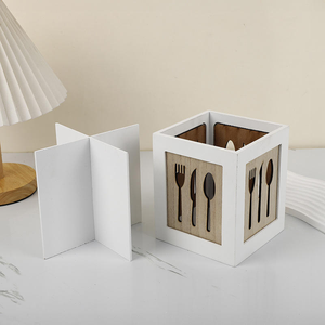 Moderna Caja de Almacenamiento de Cubiertos de Madera Ecológica, 1 Pieza, Organizador de Cocina, Contenedor para Palillos, para Armarios de Cocina 1097 - Product Image 1