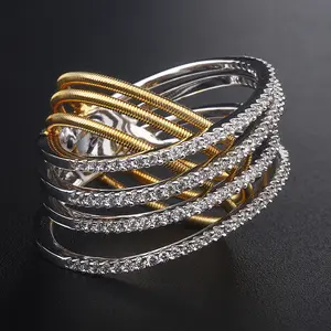 Anel de prata esterlina 925 estilo europeu, joias lisas com design de moda, diamante 5a, zircônia, 18k, dourado, italiano