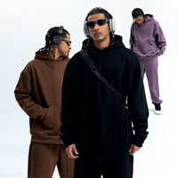 Pull à capuche en coton doublé polaire personnalisé avec logo OEM pour homme, coupe ample, style américain, col montant, qualité supérieure, couleur unie