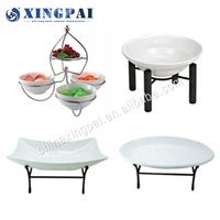 Équipement de traiteur XINGPAI, plateau en céramique décoratif, bol à fruits, présentoirs à salade