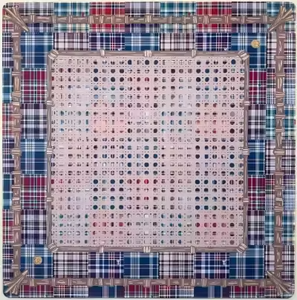 Luxury <strong>Paris</strong> Mahjong Mat <strong>Plaid</strong> Tartan Design Anti Slip Noise Reduction American Mahjong Gaming Mat - Product Image 2