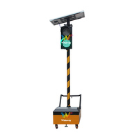 Feux de signalisation solaires de 200 mm, utilisation temporaire de feux de signalisation mobiles solaires pour la construction routière