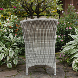Sedia da giardino in vimini in vimini intrecciata a mano con ristorante esterno con Patio di lusso tradizionale - Product Image 5
