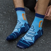 Chaussettes de course à la cheville Custom Sport Elite pour hommes unisexe Chaussettes de course blanches rembourrées absorbant la sueur pastel