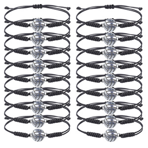 2025 Hot Sale New Football <b>Bracelet</b> Waterproof Wax Wire Woven Volleyball Baseball Rugby Basketball <b>Bracelet</b> - Product Image 3