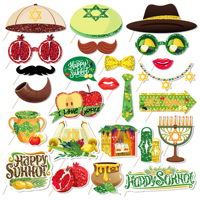 PZ314 Happy Sukkot Photo Booth Props Sukkot Photo Props pour Sukkot Party Decorations Supplies