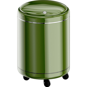 Wheeled Trash Can Cylindrical Large Capacity Indoor Use For Home Living Room Kitchen Bathroom - Product Image 5