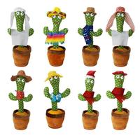 Cadeau de Noël pour Enfants : Peluche Cactus Chantant et Dansant, Jouet en Peluche Enregistrable