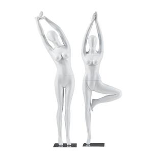 Maniquí de Yoga de Medio Cuerpo con Cabeza, Texturizado en Fibra de Vidrio de Alta Calidad, para Exhibición de Joyería para Niñas y Adultas - Product Image 3