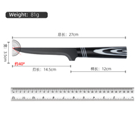Couteau à désosser de 6 pouces en acier inoxydable, revêtement noir antiadhésif, couteau de boucher aiguisé pour viande, filet de poisson, découpe et finissage en cuisine