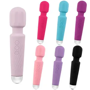 20 Frequency Vibration microphone AV Vibrator USB Rechargeable G-spot Vibrator Massager Magic AV Wand for women