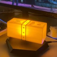 Lámpara Magnética Levitante Moderna Wolongmountain3D, Luz LED Táctil Flotante de 360°, Decoración para el Hogar, Luz Nocturna RGB