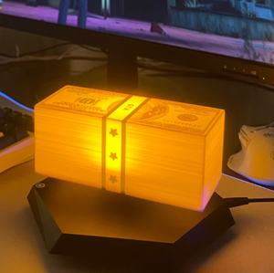 Veilleuse décorative à lévitation magnétique, thème <span class=keywords><strong>Grand</strong></span> <span class=keywords><strong>Theft</strong></span> <span class=keywords><strong>Auto</strong></span> Vice City, art moderne, technologie de pointe, style gangster dollar américain, jouet - Product Image 4