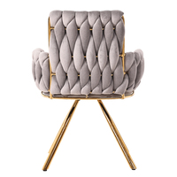 Échantillon Gratuit LJ2 – Chaise de Salle à Manger de Luxe en Velours Tufté, Style Nordique Moderne Mid-Century, pour Cuisine et Restaurant (Foshan)