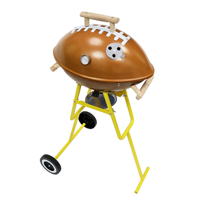 Mini barbecue portable en acier au charbon de bois, four à barbecue de style coréen moderne, émaillé en porcelaine, forme <span class=keywords><strong>ovale</strong></span>, pour extérieur - Product Image 4