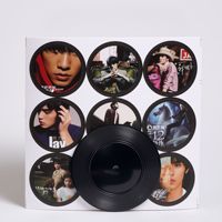 Imán de Refrigerador con Foto Personalizada en Forma de Disco de Vinilo NFC, Imán de CD Negro, Toque para Reproducir Canción, Regalo Personalizado para Amantes de la Música