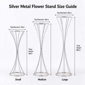 Soporte de Metal para Flores FS019, Dorado y Plateado, Centro de Mesa para Bodas, Banquetes, Fiestas, Eventos, Recepciones, Arreglos Florales - Product Image 5