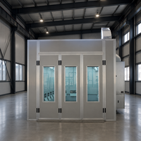 Cabine de peinture infrarouge électrique robuste 43 kW, prix usine, 80 ° Cabines de peinture automobiles C Baking avec éclairage fiable 800 lux