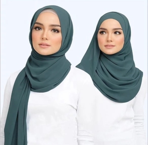 Écharpe en mousseline unie <span class=keywords><strong>Hijab</strong></span> avec couture soignée Femmes musulmanes Écharpes en mousseline disponibles Écharpes ethniques <span class=keywords><strong>Bonnet</strong></span> avec <span class=keywords><strong>hijab</strong></span> - Product Image 5
