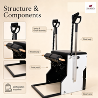 Chaise Wunda de Pilates professionnelle pour l'entraînement en studio et la fourniture d'équipements en gros pour les propriétaires et les distributeurs de Pilates